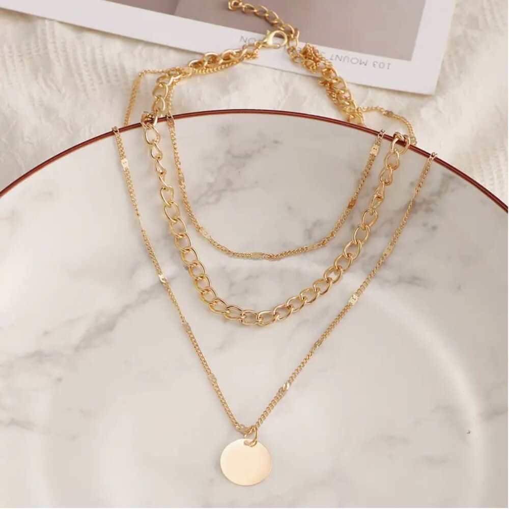 14K Gold Filled Layering Pendent Necklace - Picture 2 of 5